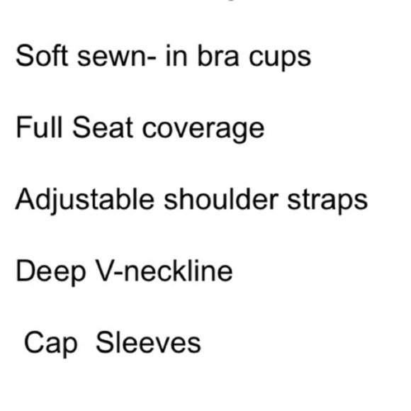 Time & Tru Women’s One Piece Plunge Neckline Swim Suit S 4 6 Black - Picture 6 of 12